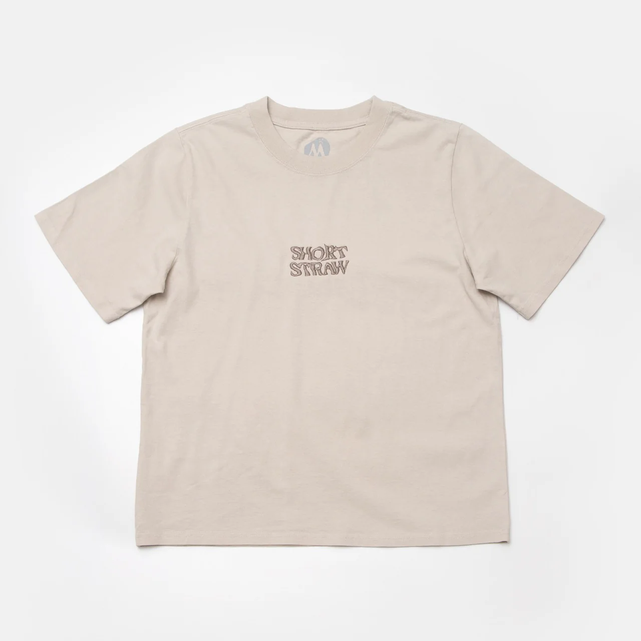 Short Straw - Stacked Logo Enby T-Shirt - Bone