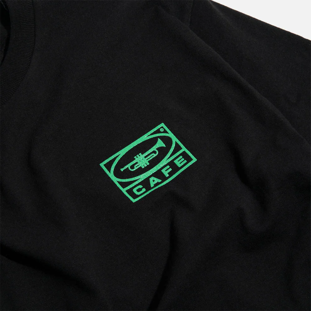 Skateboard Cafe - 45 T-Shirt - Black / Forest Green - Image 3