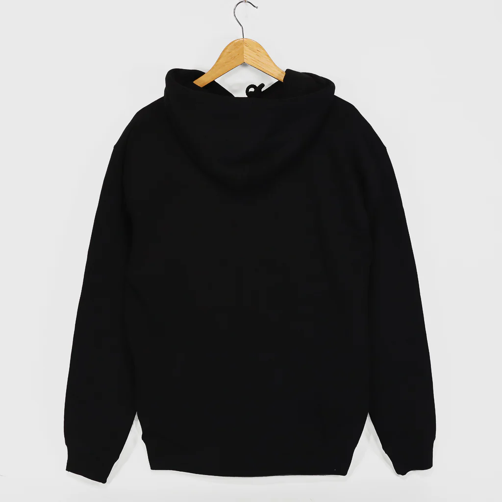 Skateboard Cafe - Checkerboard Embroidered Pullover Hooded Sweatshirt - Black - Image 3