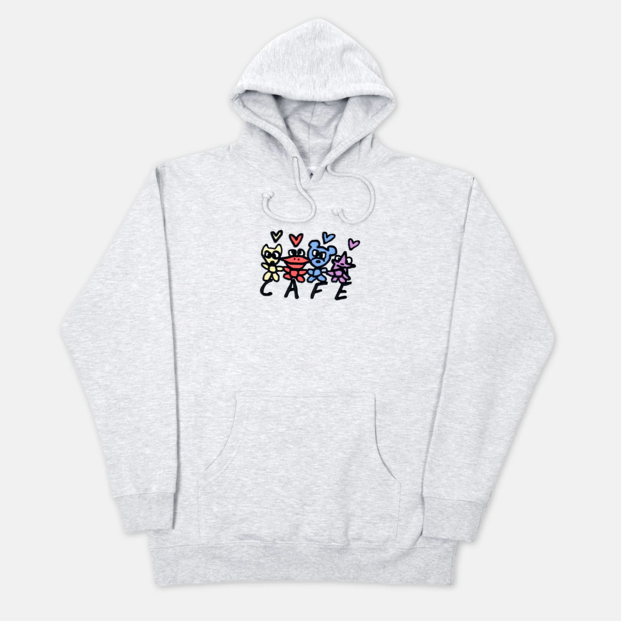 Skateboard Cafe - Pals Pullover Hooded Sweatshirt - Heather Grey