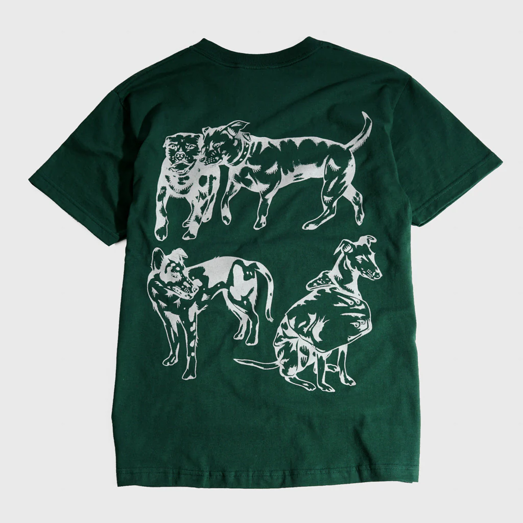Skateboard Cafe - Pooch T-Shirt - Forest Green - Image 2