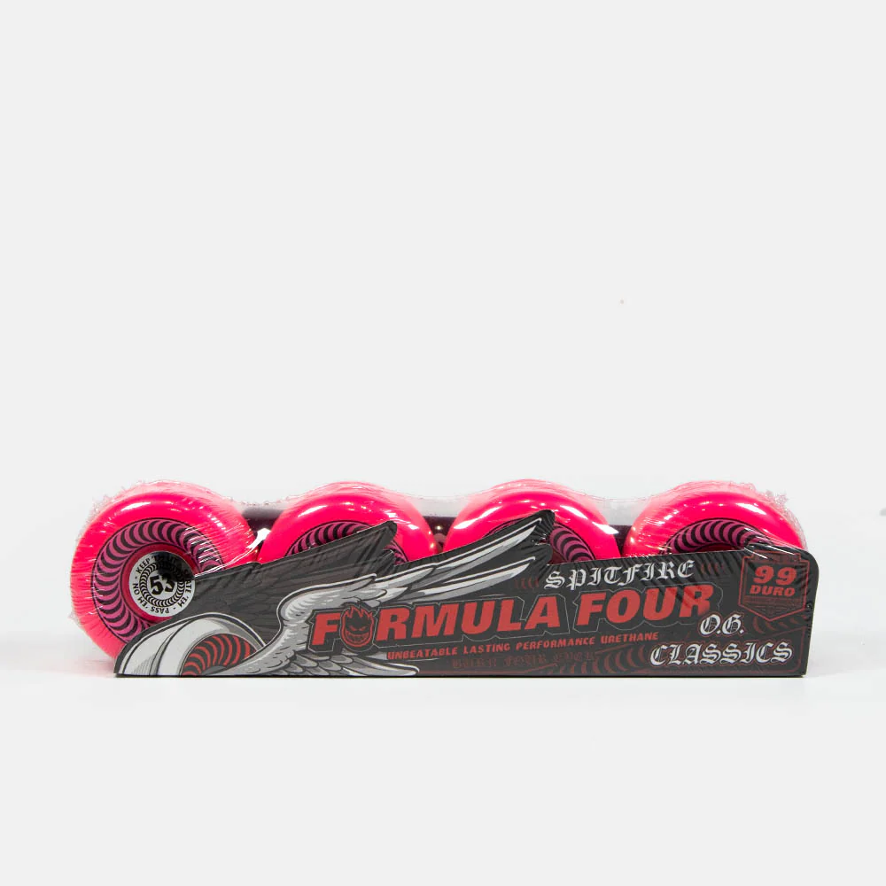 Spitfire - 53mm (99a) Formula Four OG Classics Skateboard Wheels - Pink - Image 2