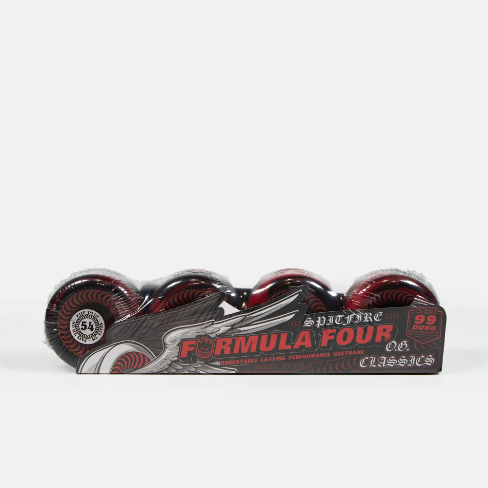 Spitfire - 54mm (99a) Formula Four OG Classics Skateboard Wheels -Black / Red - Image 2