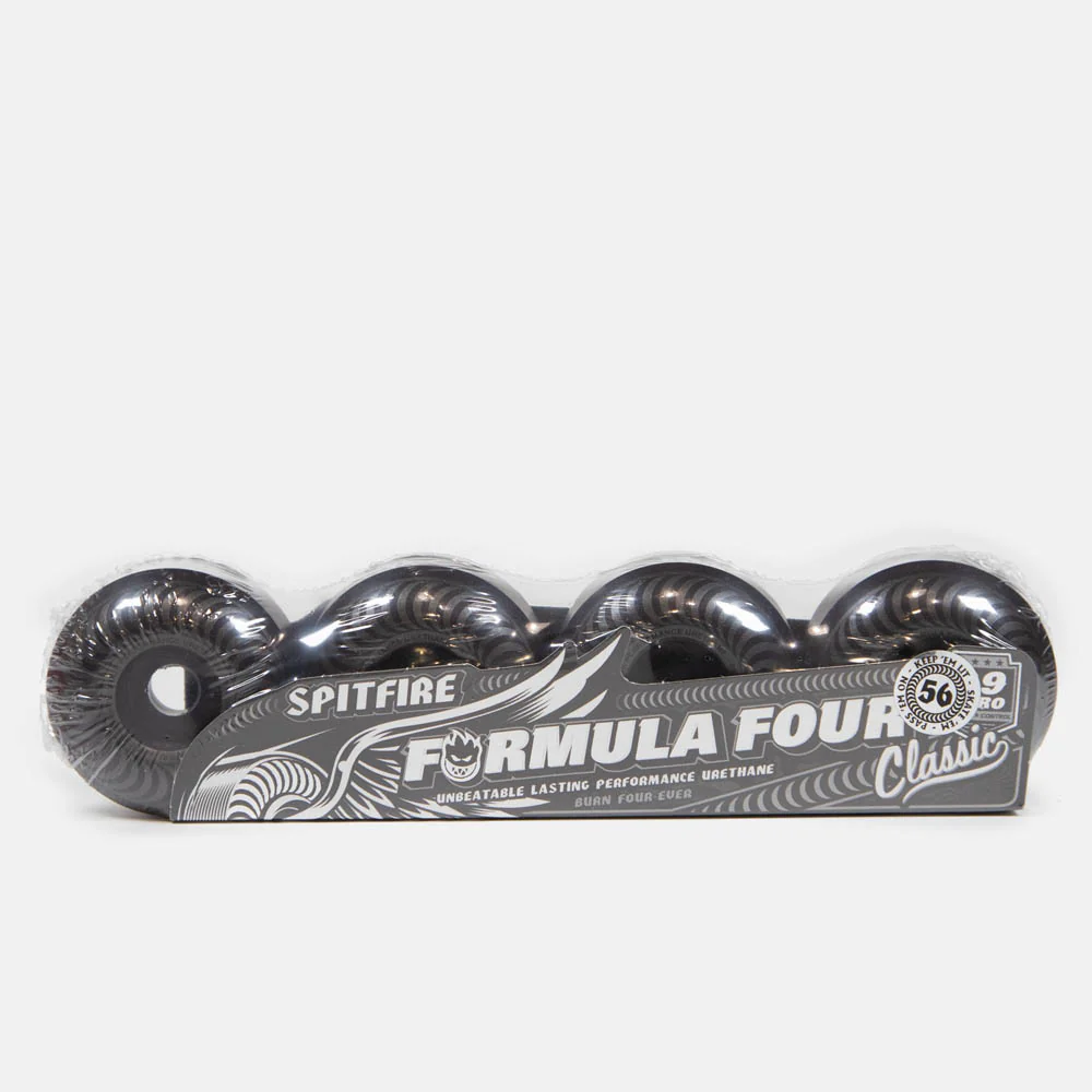 Spitfire - 56mm (99a) Formula Four Classics Skateboard Wheels - Black - Image 2