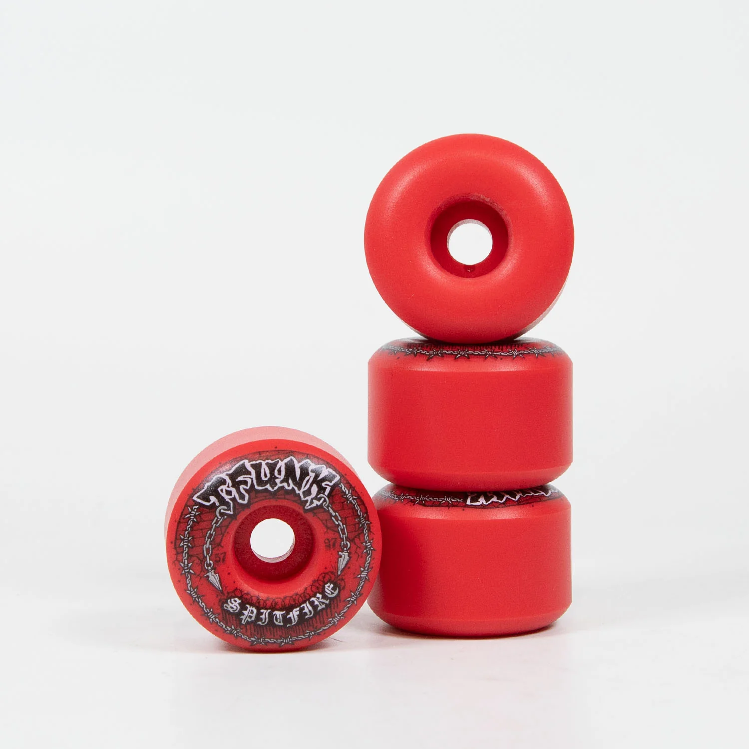 Spitfire - 57mm (97a) Formula Four T-Funk Skateboard Wheels (Radial Full) - Red