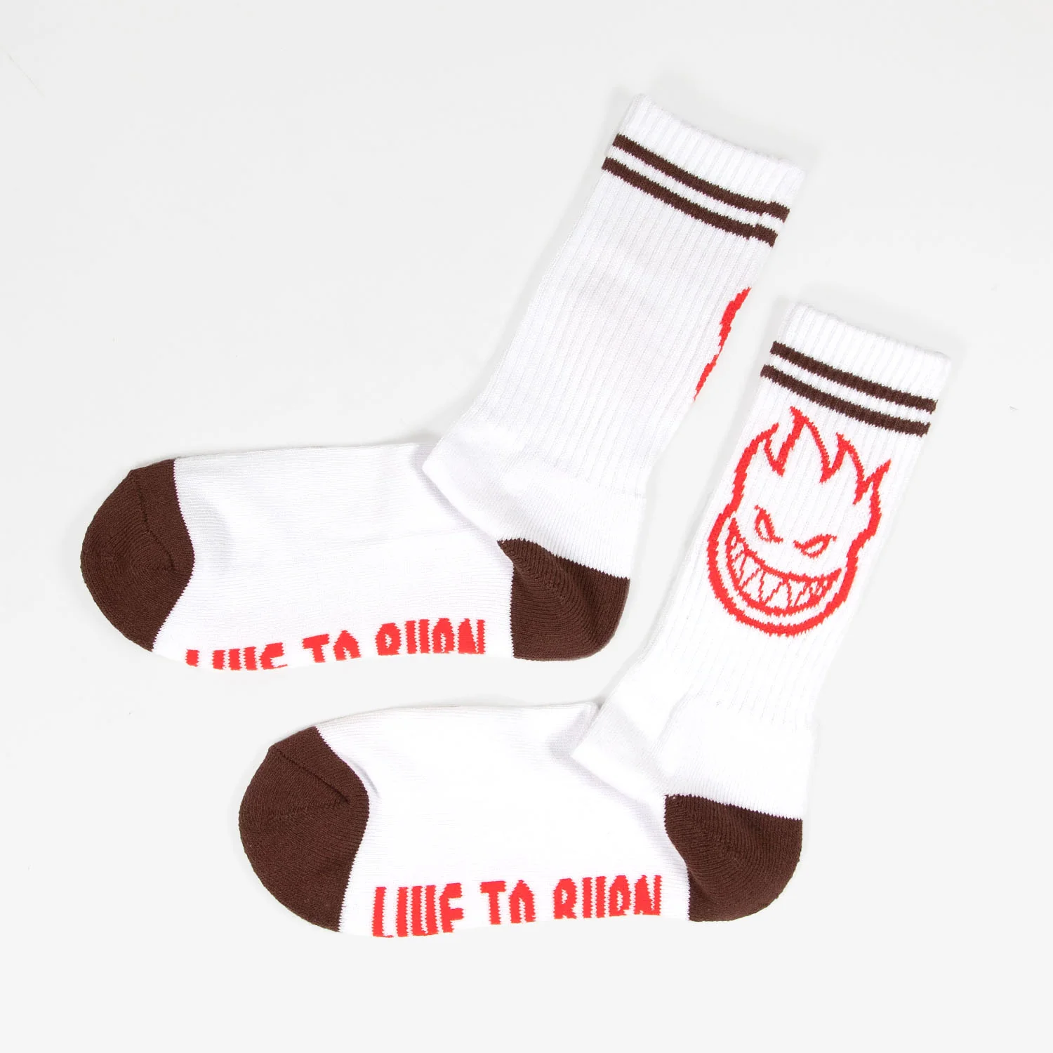 Spitfire - Bighead Socks - White / Burgundy / Red