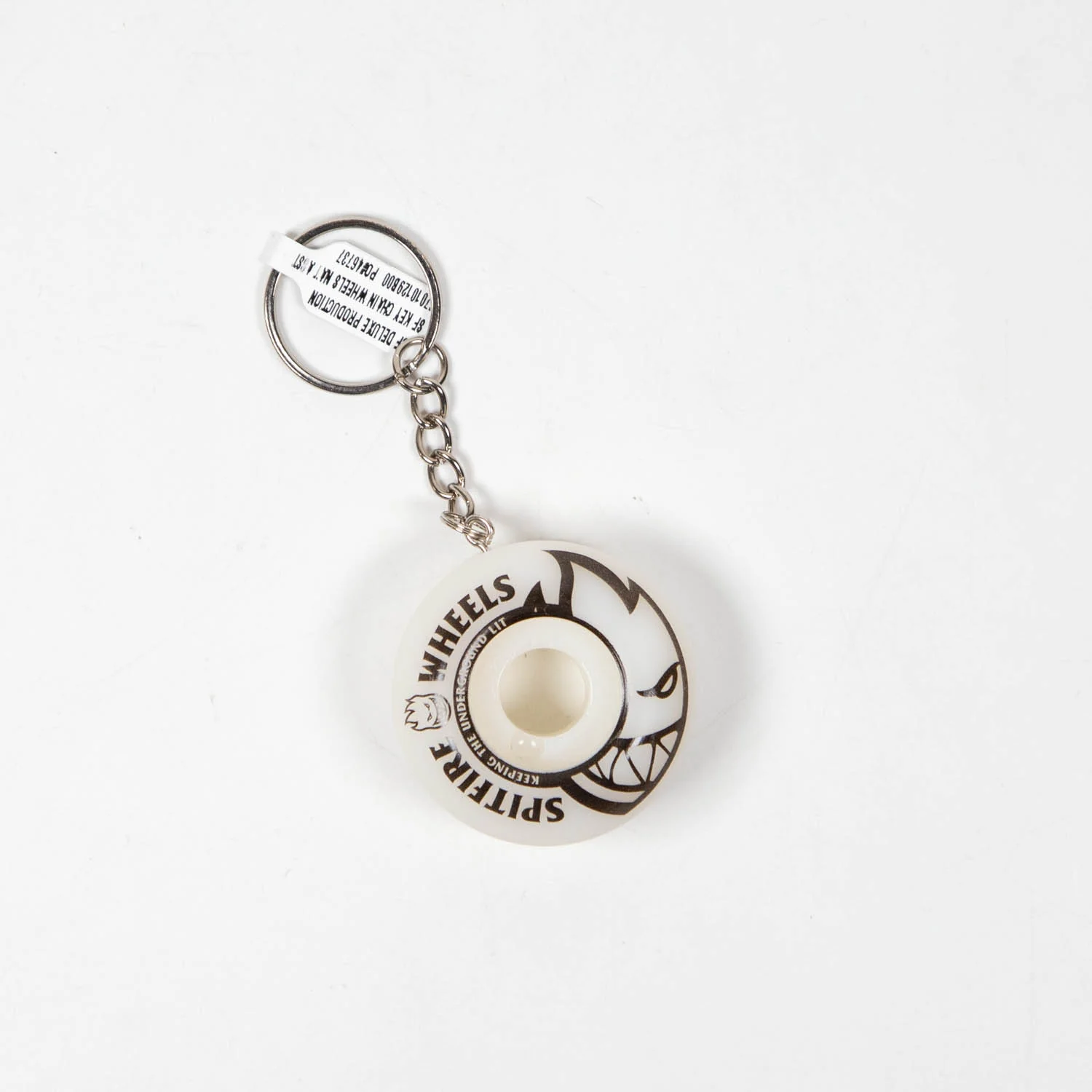 Spitfire - Bighead Wheel Keyring - White