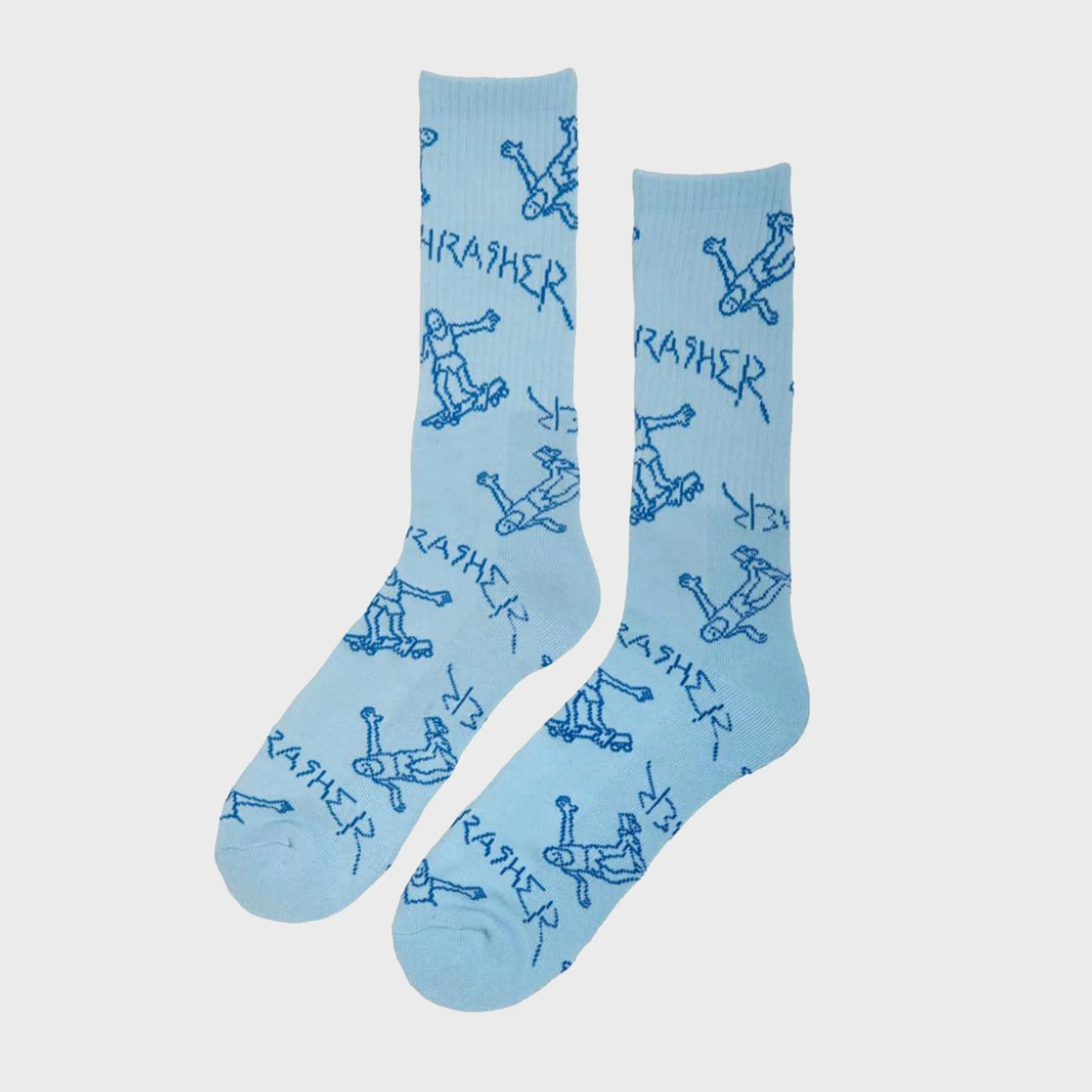 Thrasher Magazine - Gonz Logo Socks - Light Blue