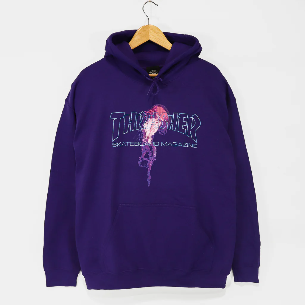 Thrasher Magazine - Atlantic Drift Pullover Hooded Sweatshirt - Purple