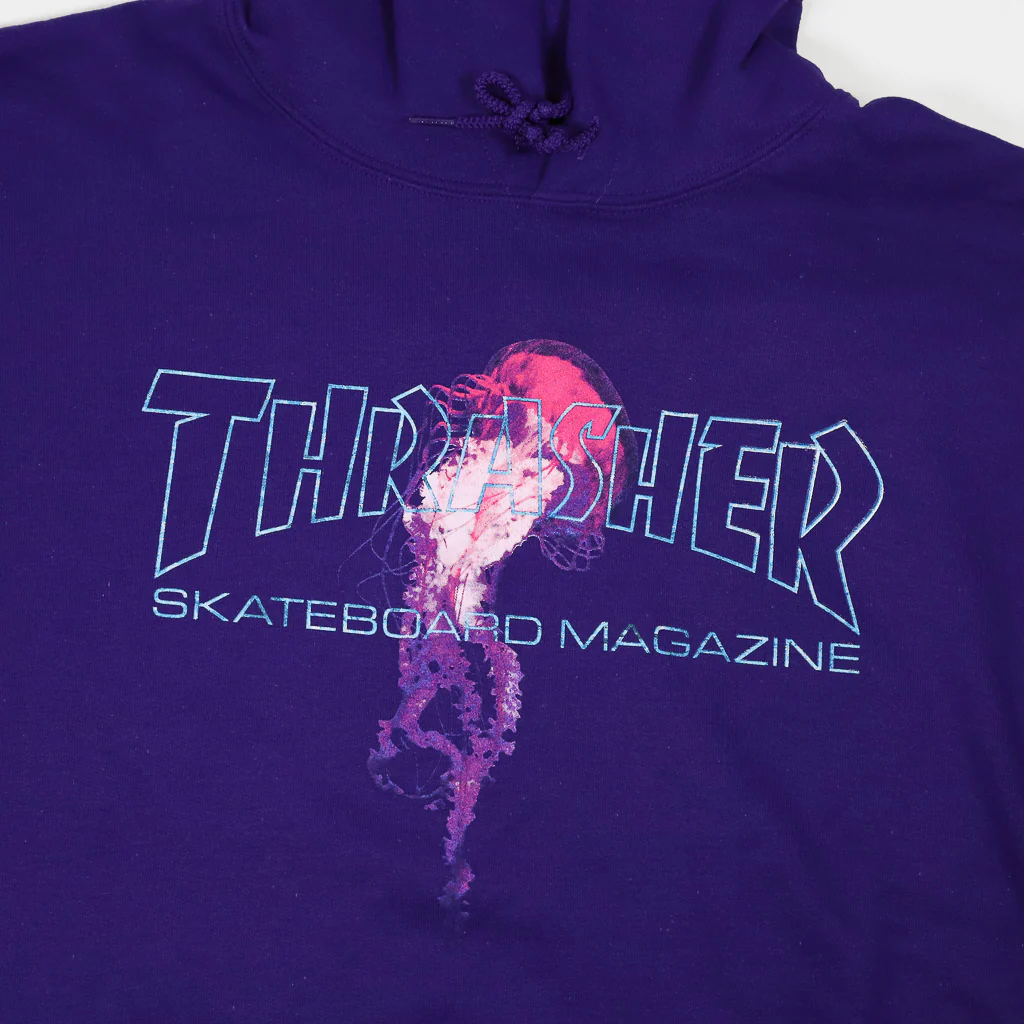 Thrasher Magazine - Atlantic Drift Pullover Hooded Sweatshirt - Purple - Image 2