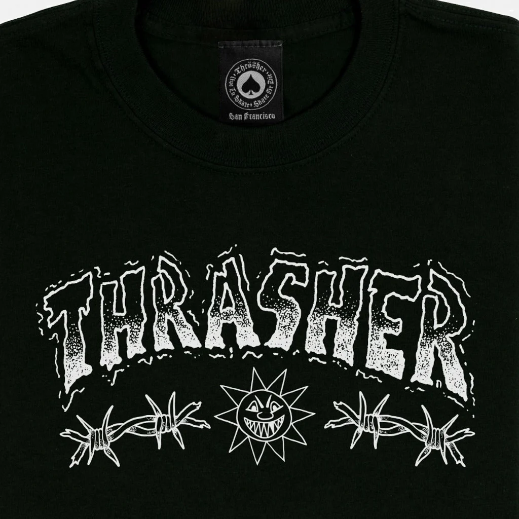 Thrasher Magazine - Barbed Wire T-Shirt - Black - Image 2