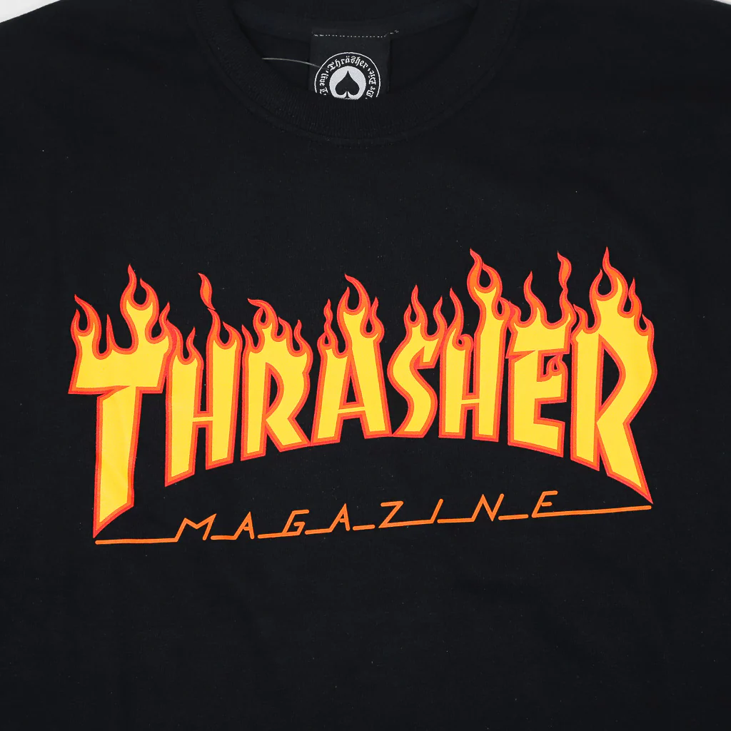 Thrasher Magazine - Flame Logo T-Shirt - Black - Image 2