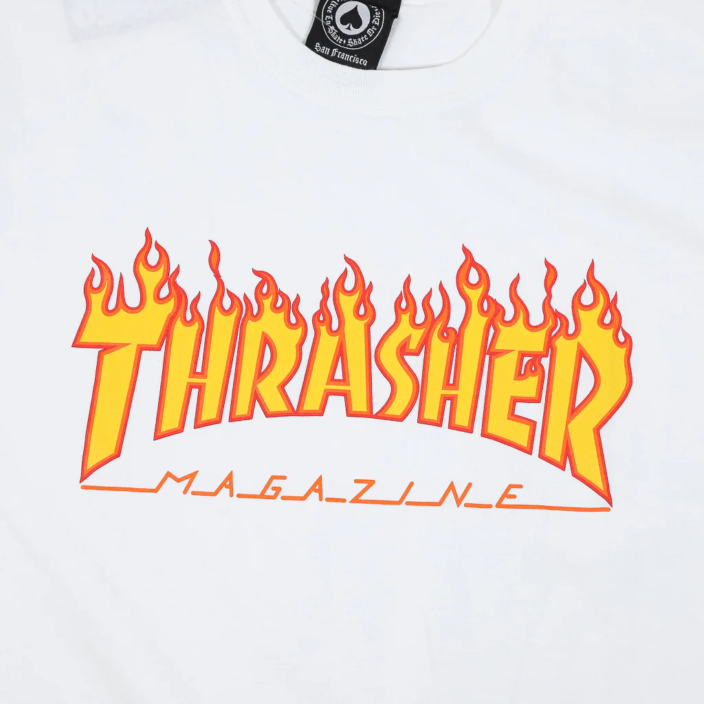 Thrasher Magazine - Flame Logo T-Shirt - White - Image 2