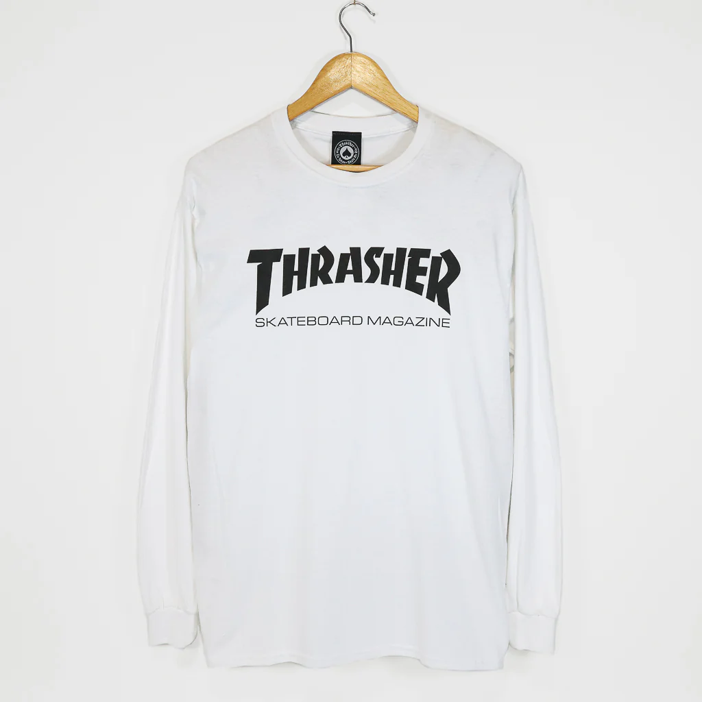 Thrasher Magazine - Skate Mag Logo Longsleeve T-Shirt - White