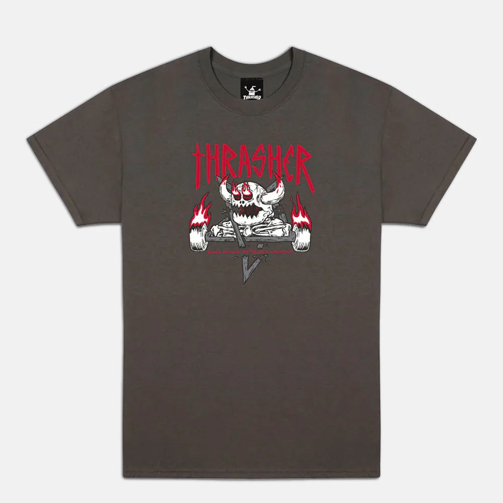 Thrasher Magazine - Toy Machine Monster-Gram T-Shirt - Charcoal