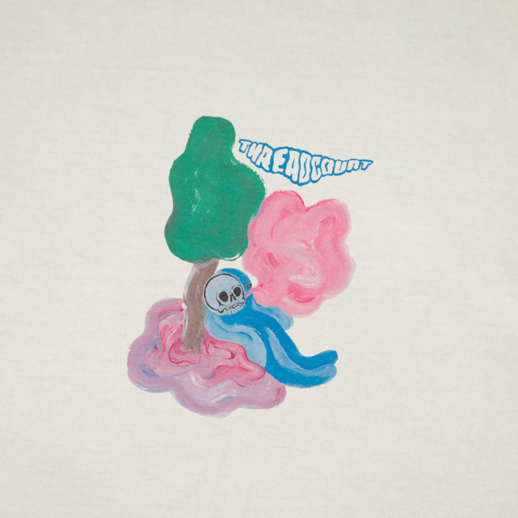 Threadcount - Lazy Alien T-Shirt - Faded Bone - Image 2