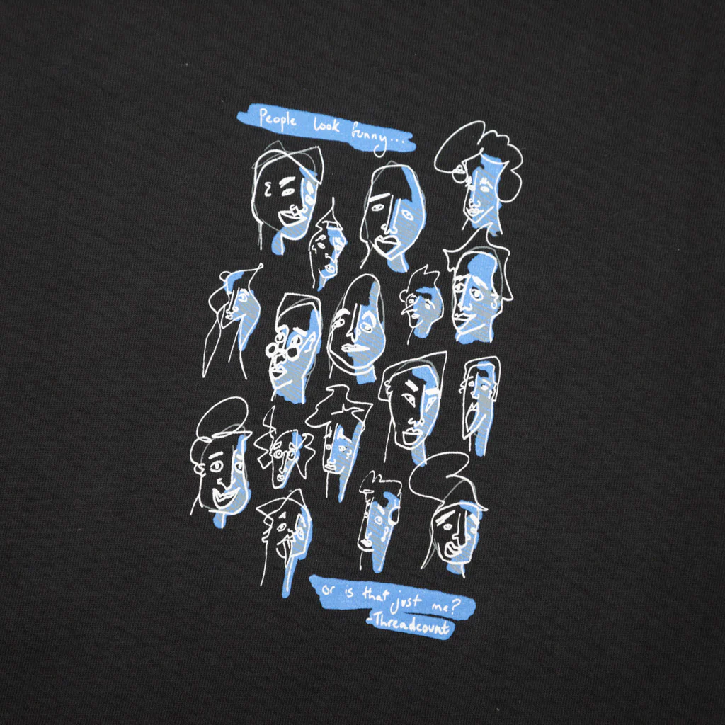 Threadcount - People Look Funny T-Shirt - Faded Black - Image 2