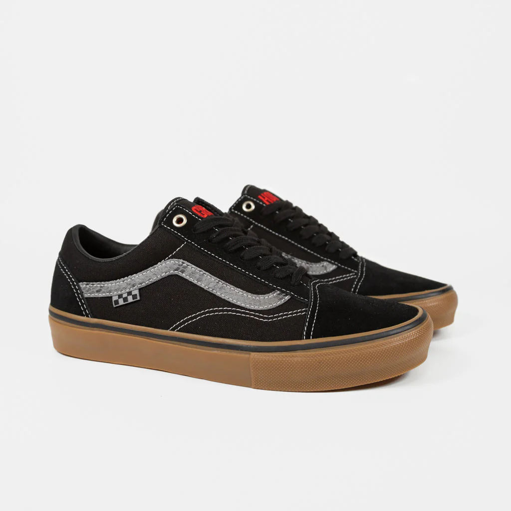Vans - Hockey Skate Old Skool Shoes - Black / Gum - Image 2