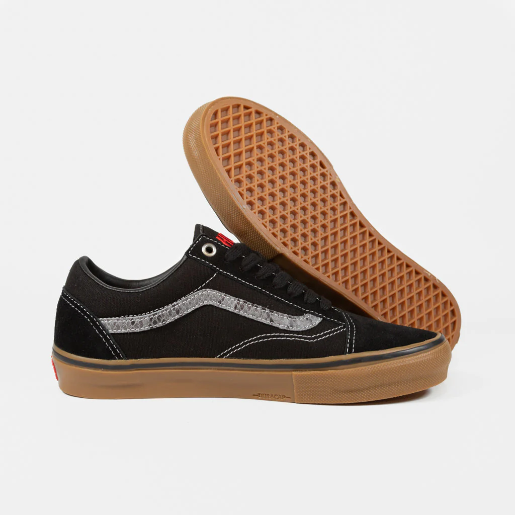 Vans - Hockey Skate Old Skool Shoes - Black / Gum - Image 3
