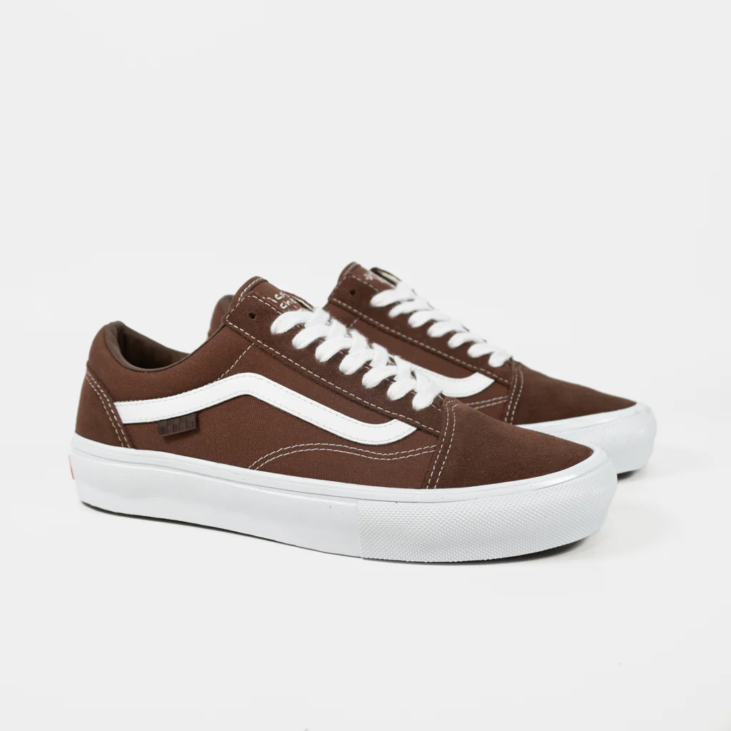 Vans - Nick Michel Skate Old Skool Shoes - Brown / White - Image 2