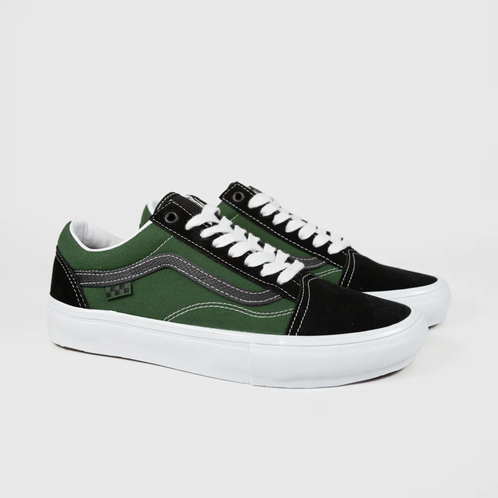 Vans - Skate Old Skool Shoes - Safari Black / Greenery - Image 2