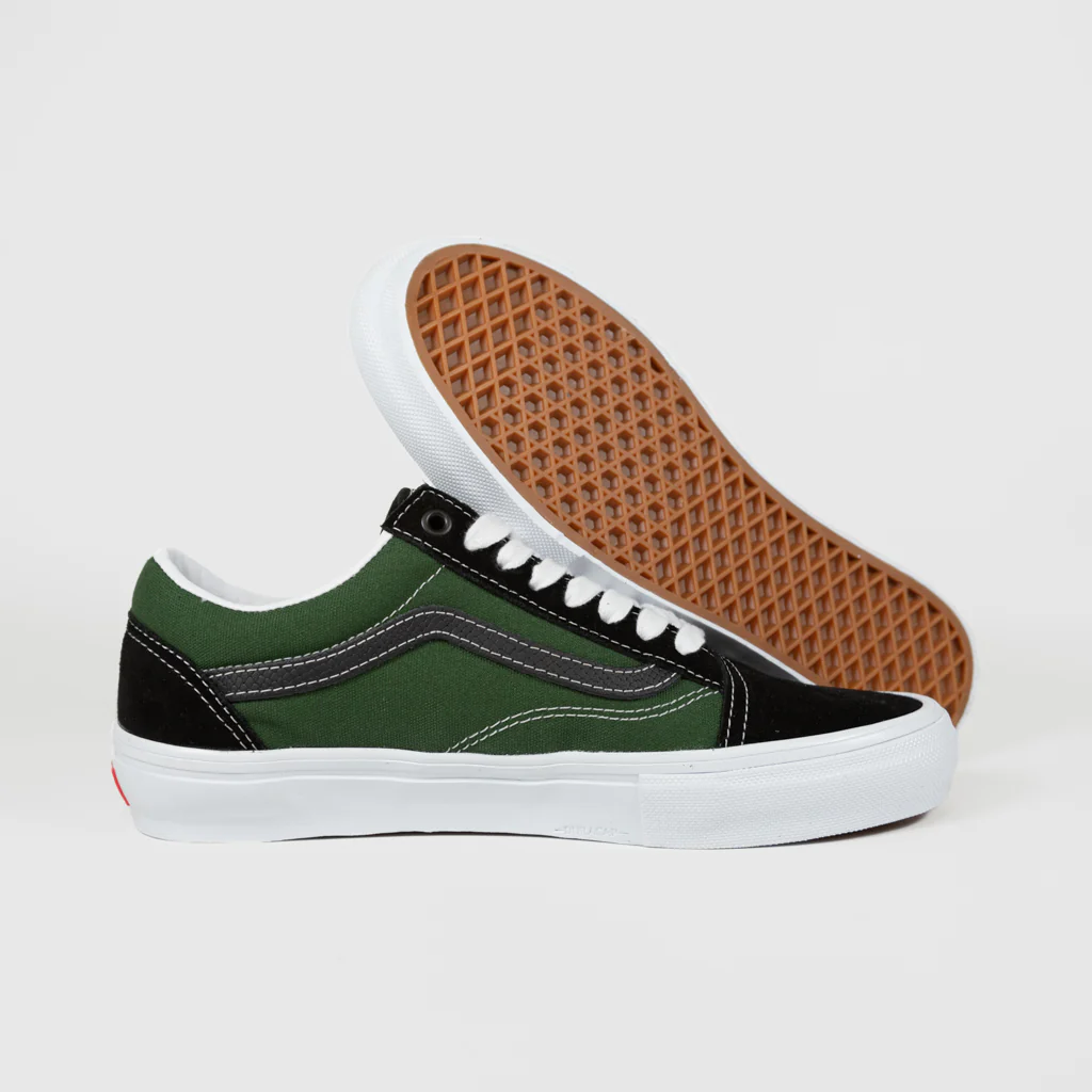 Vans - Skate Old Skool Shoes - Safari Black / Greenery - Image 3