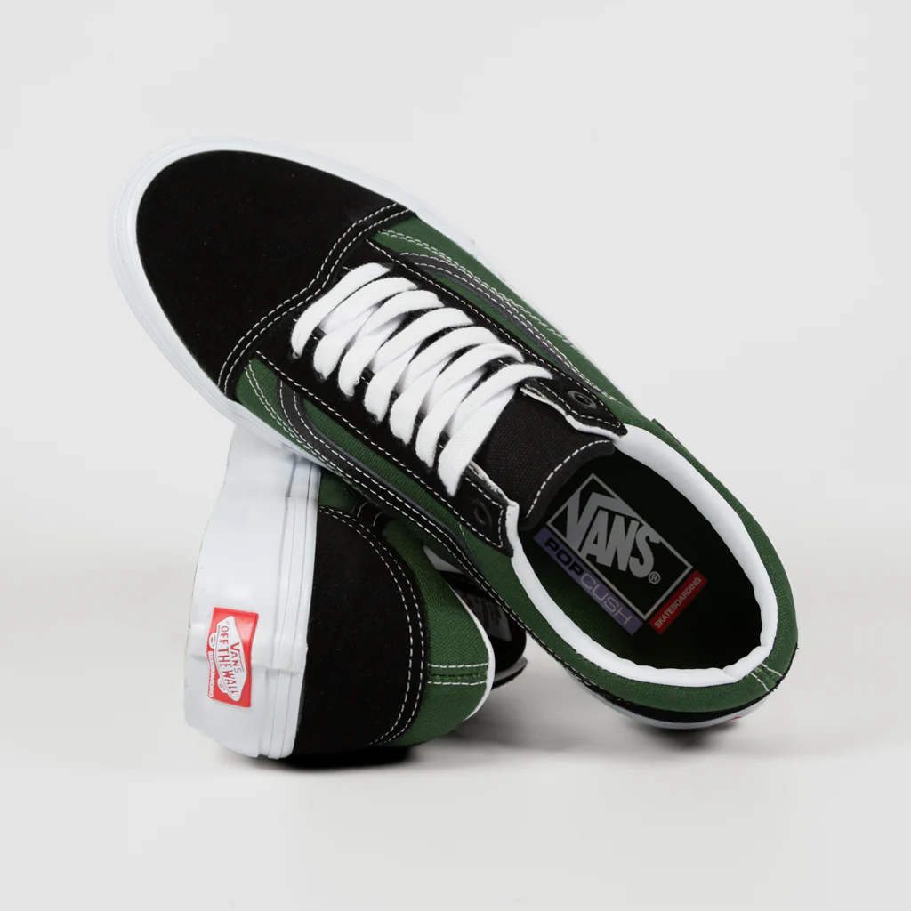 Vans - Skate Old Skool Shoes - Safari Black / Greenery - Image 4