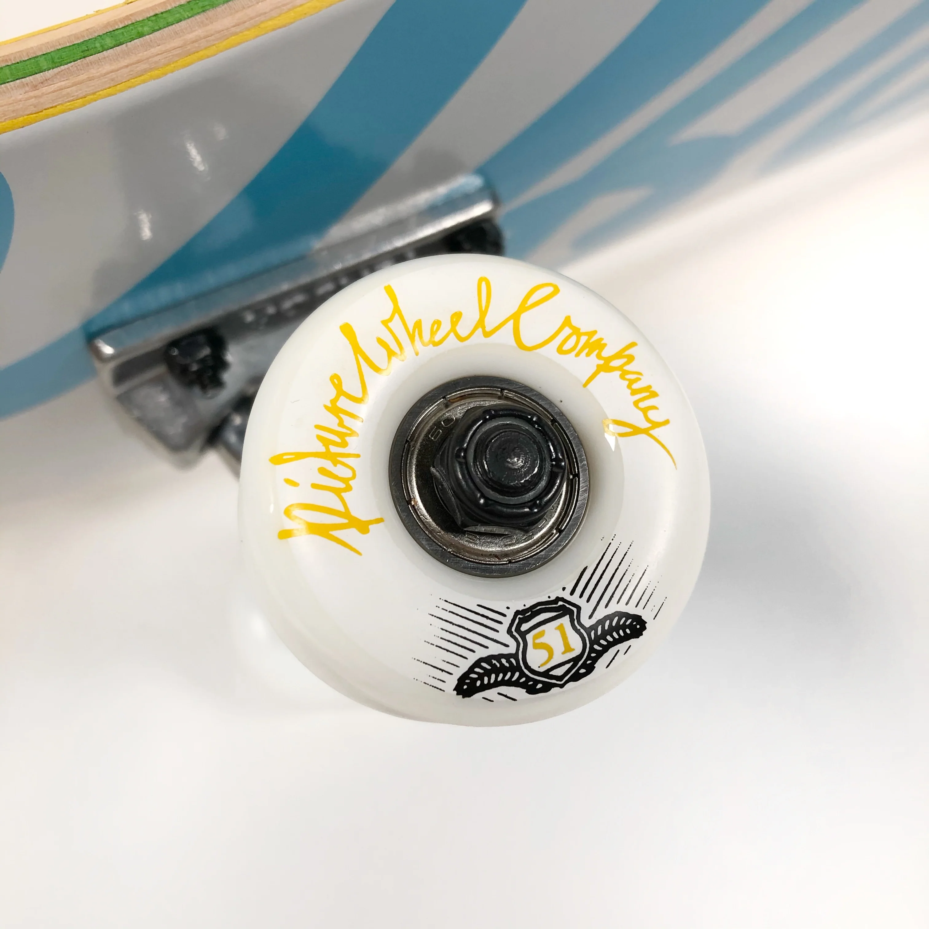 Welcome Skate Store - 7.25" Script Logo Complete Skateboard - Blue / White (KIDS) - Image 4