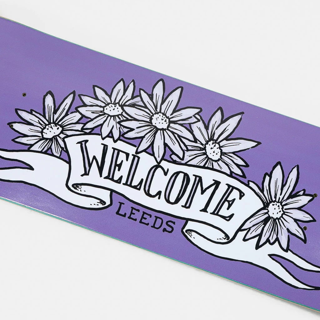 Welcome Skate Store - 8.25" Sketchy Skate Shop Skateboard Deck - Purple - Image 2