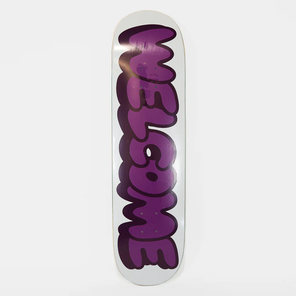 Welcome Skate Store - 8.375" Bubble Skateboard Deck - White / Purple