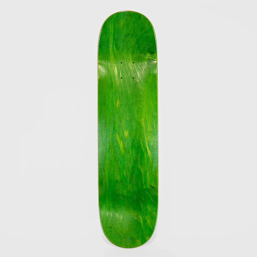 Welcome Skate Store - 8.5” Bubble Skateboard Deck (High Concave) - White / Green - Image 2