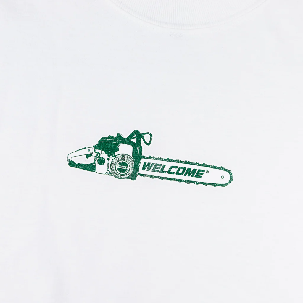 Welcome Skate Store - Chainsaw T-Shirt - White - Image 2