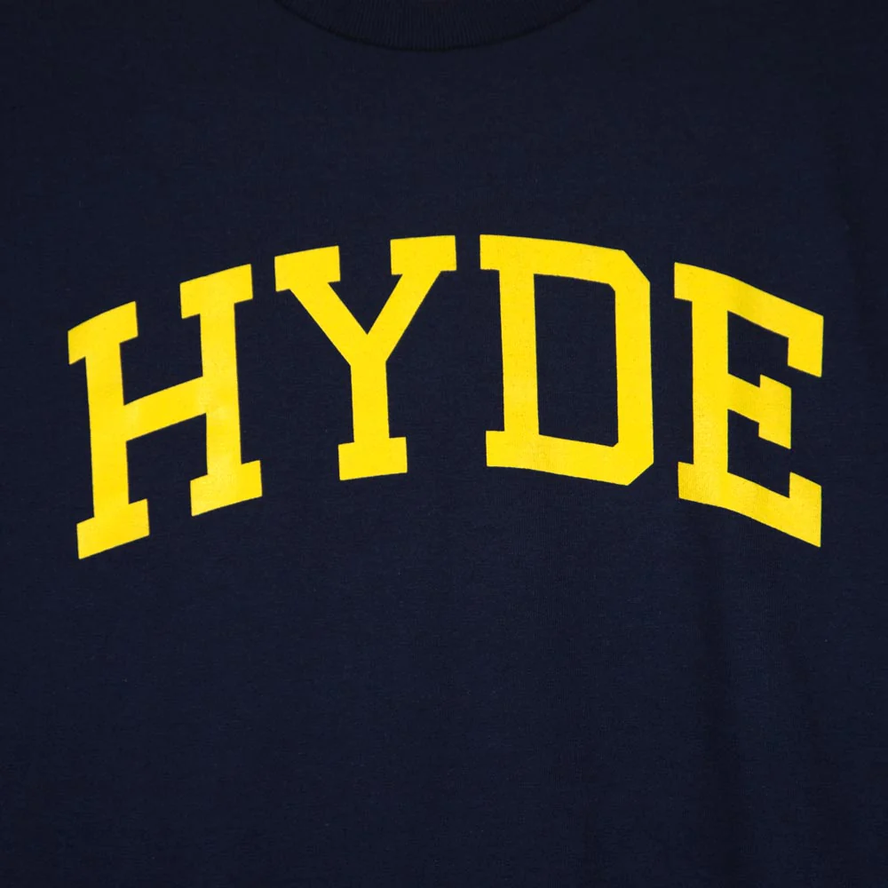Welcome Skate Store - HYDE T-Shirt - Navy / Yellow - Image 2