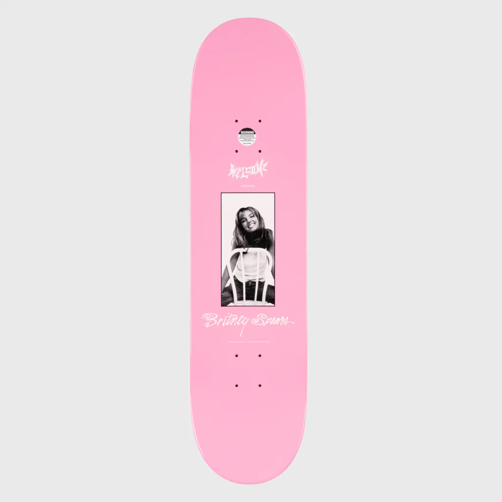 Welcome Skateboards - 8.25" Britney Spears Baby One More Time Skateboard Deck - Pink Glitter - Image 2