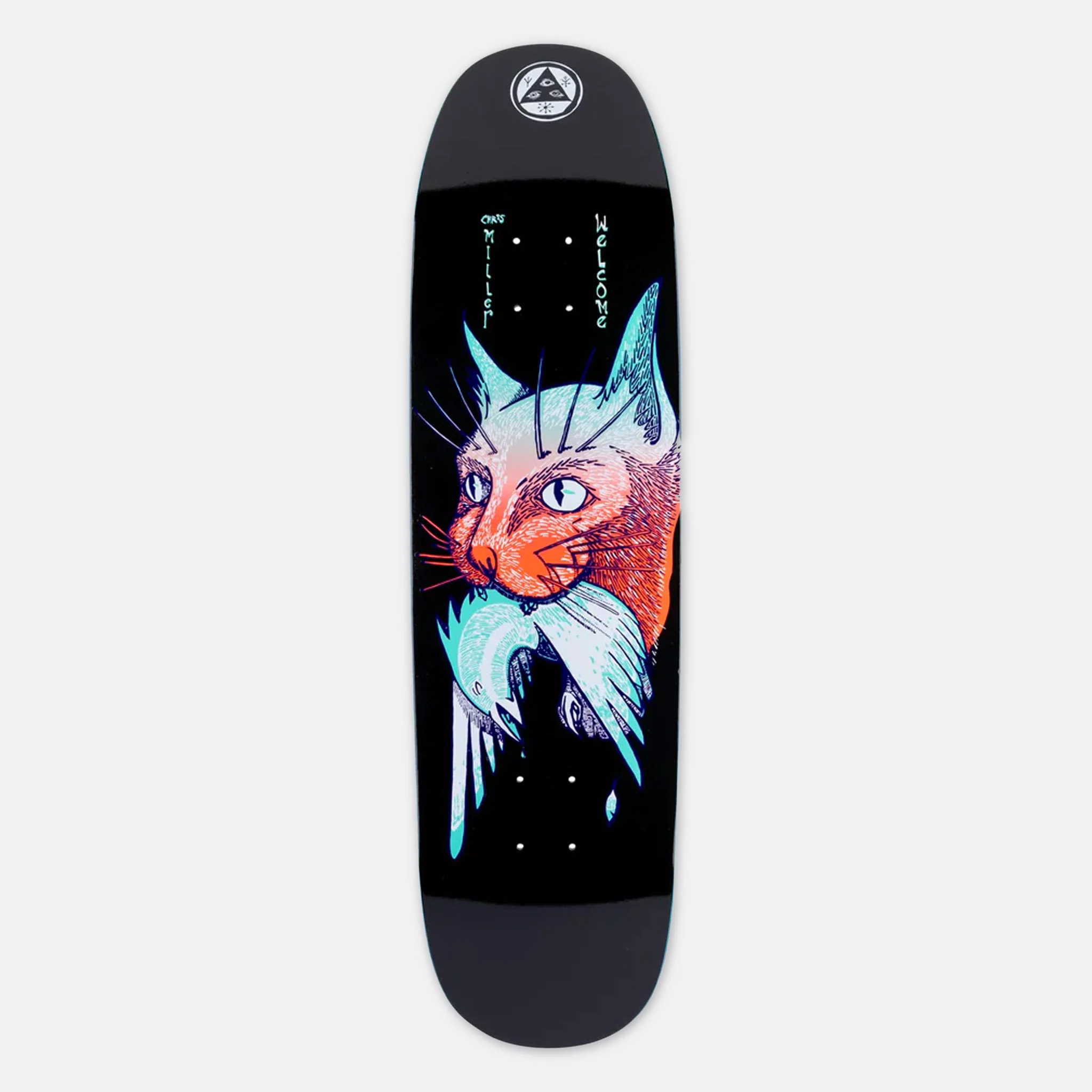 Welcome Skateboards - 8.75" Chris Miller Cat Gets Bird On Catblood 2.0 Skateboard Deck