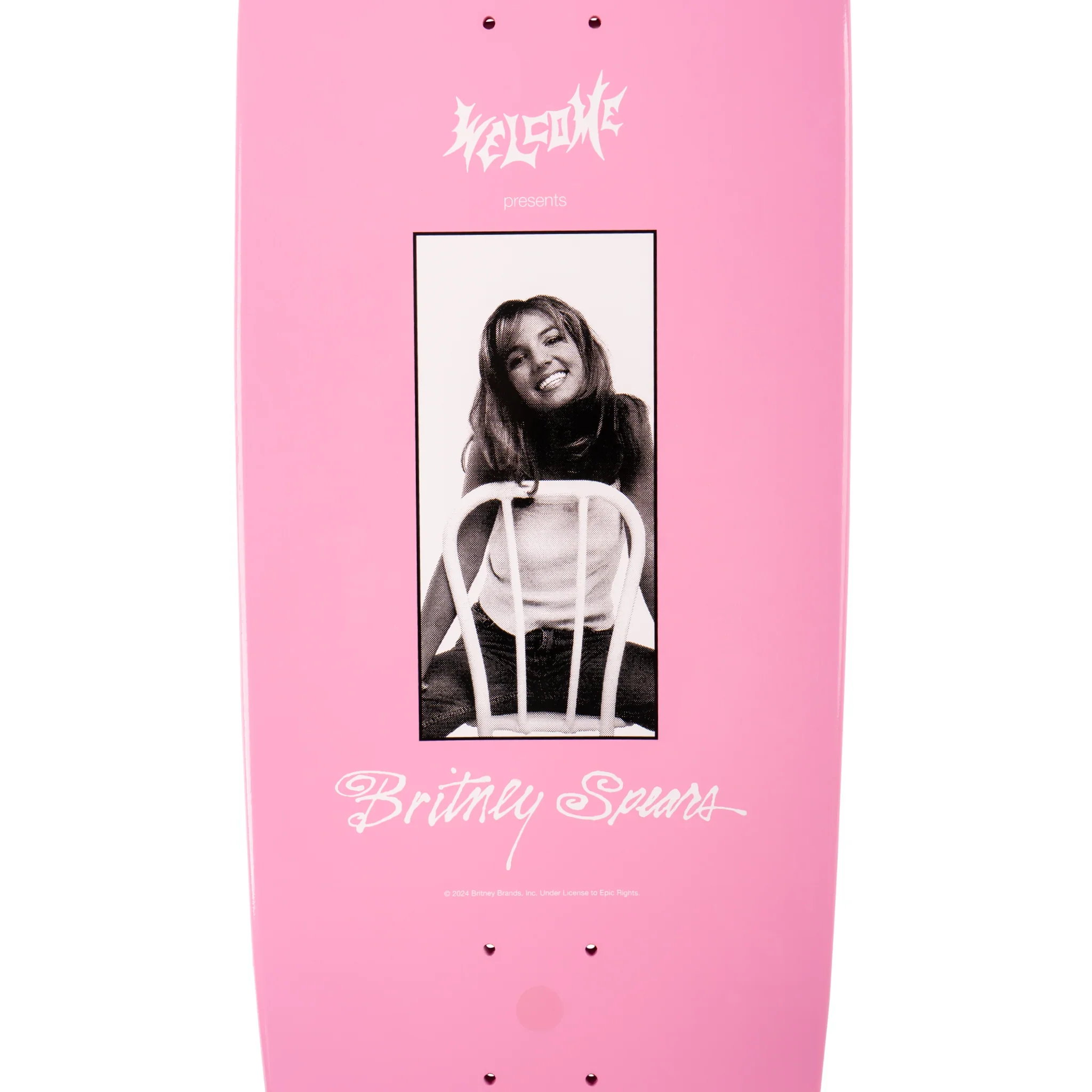 Welcome Skateboards - 9.5" Britney Spears Baby One More Time On Boline 2.0 Skateboard Deck - Pink Glitter - Image 4