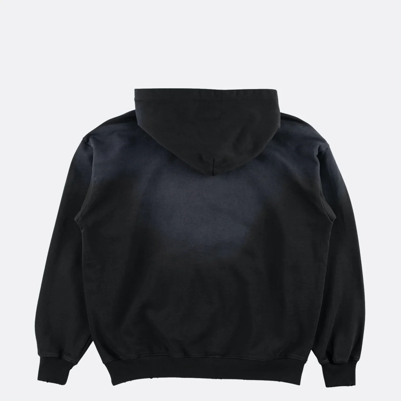 Welcome Skateboards - Coupled Sun Fade Distressed Hooded Sweatshirt - Black Fade - Image 2