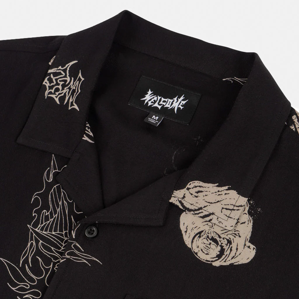 Welcome Skateboards - Flash Rayon Short Sleeve Shirt - Black - Image 2