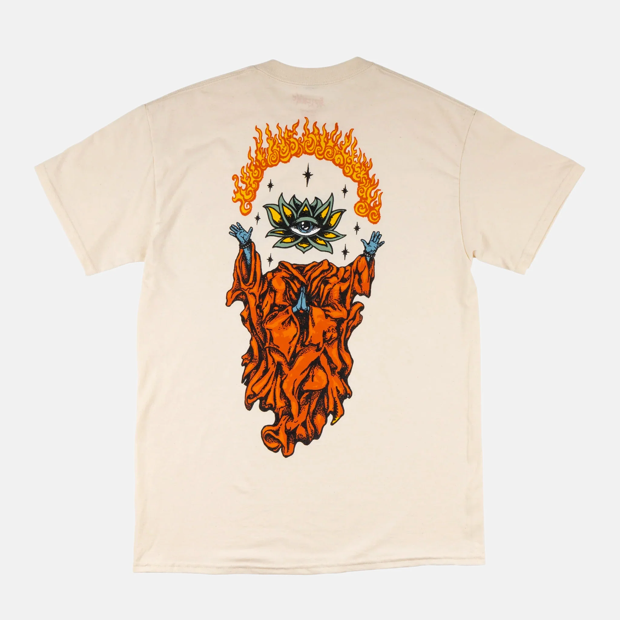 Welcome Skateboards - Lotus T-Shirt - Bone - Image 2