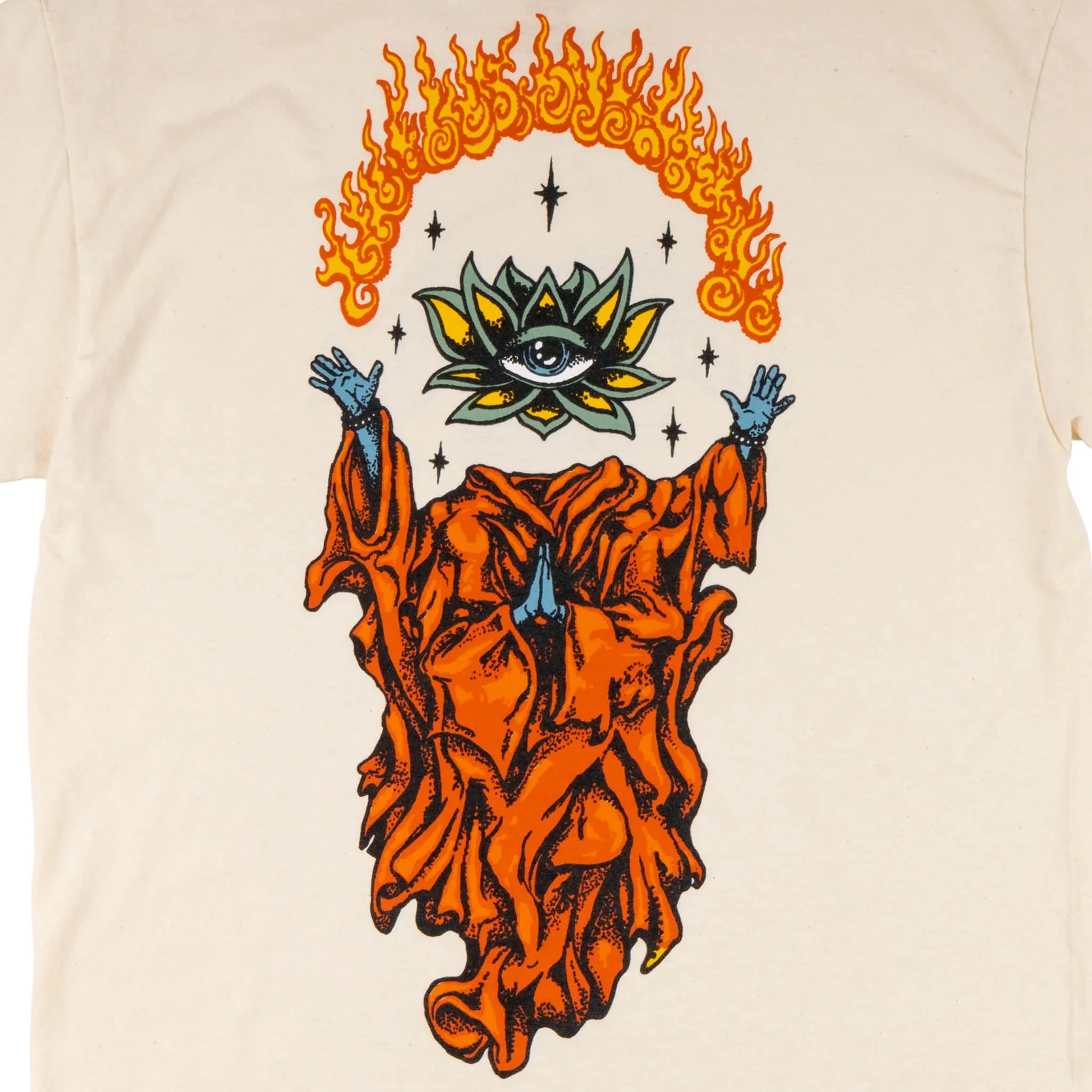Welcome Skateboards - Lotus T-Shirt - Bone - Image 3