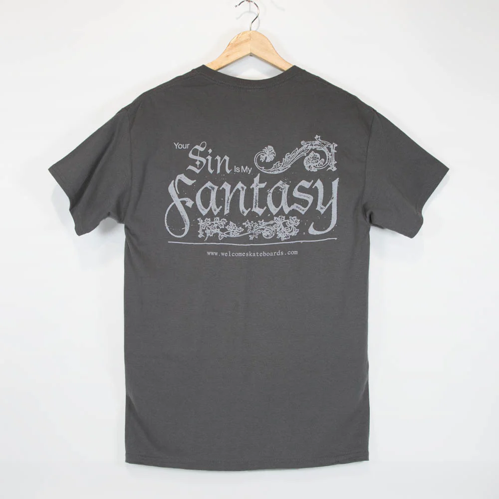 Welcome Skateboards - Paladin T-Shirt - Vintage Black - Image 2