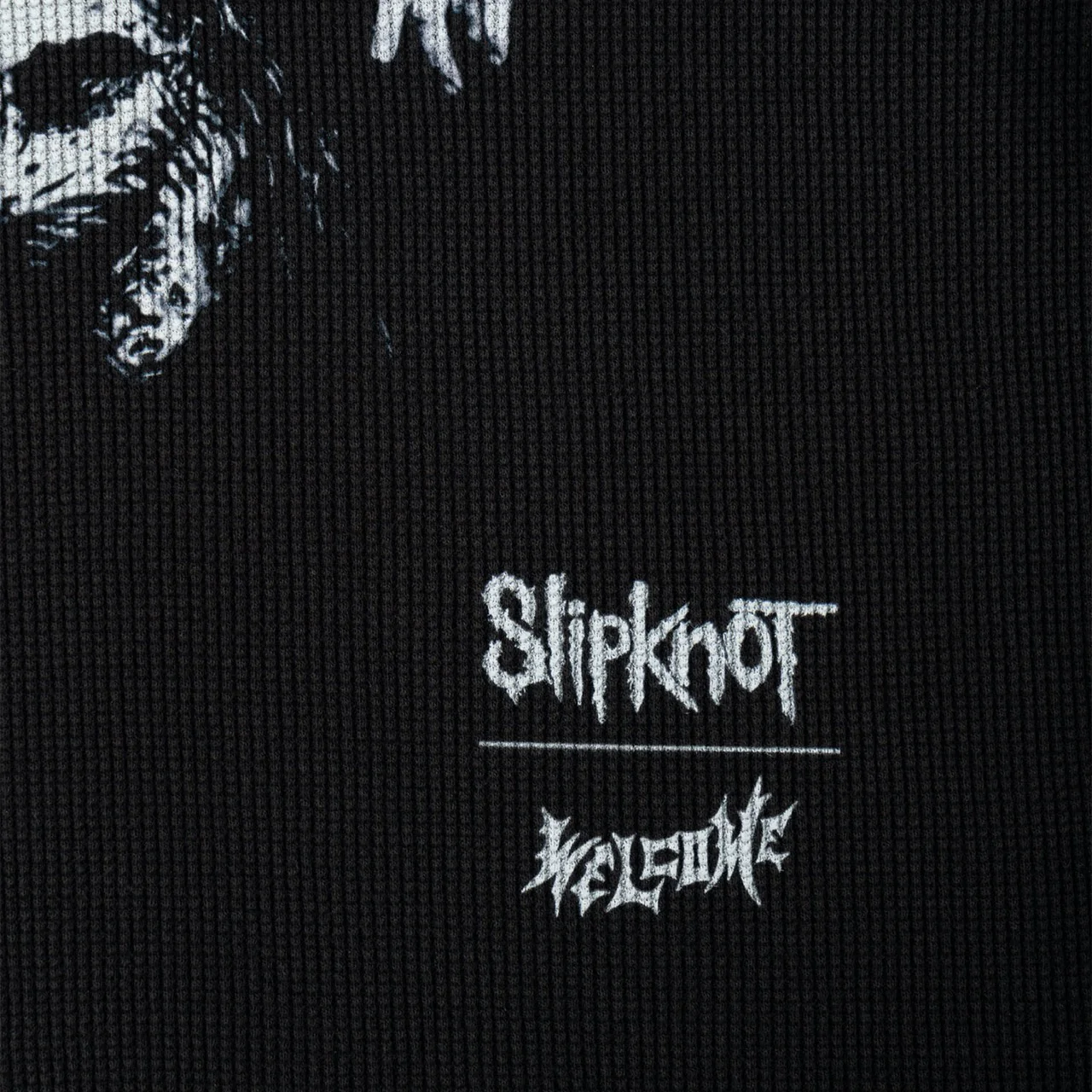 Welcome Skateboards - Slipknot Mask Contrast Stitch Thermal Longsleeve T-Shirt - Black - Image 5