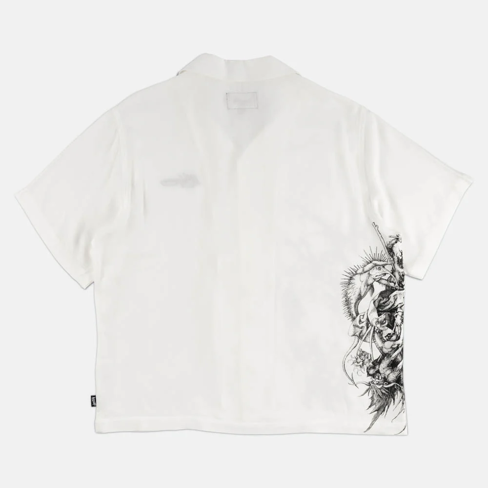 Welcome Skateboards - Torment Printed Short Sleeve Shirt - White - Image 2