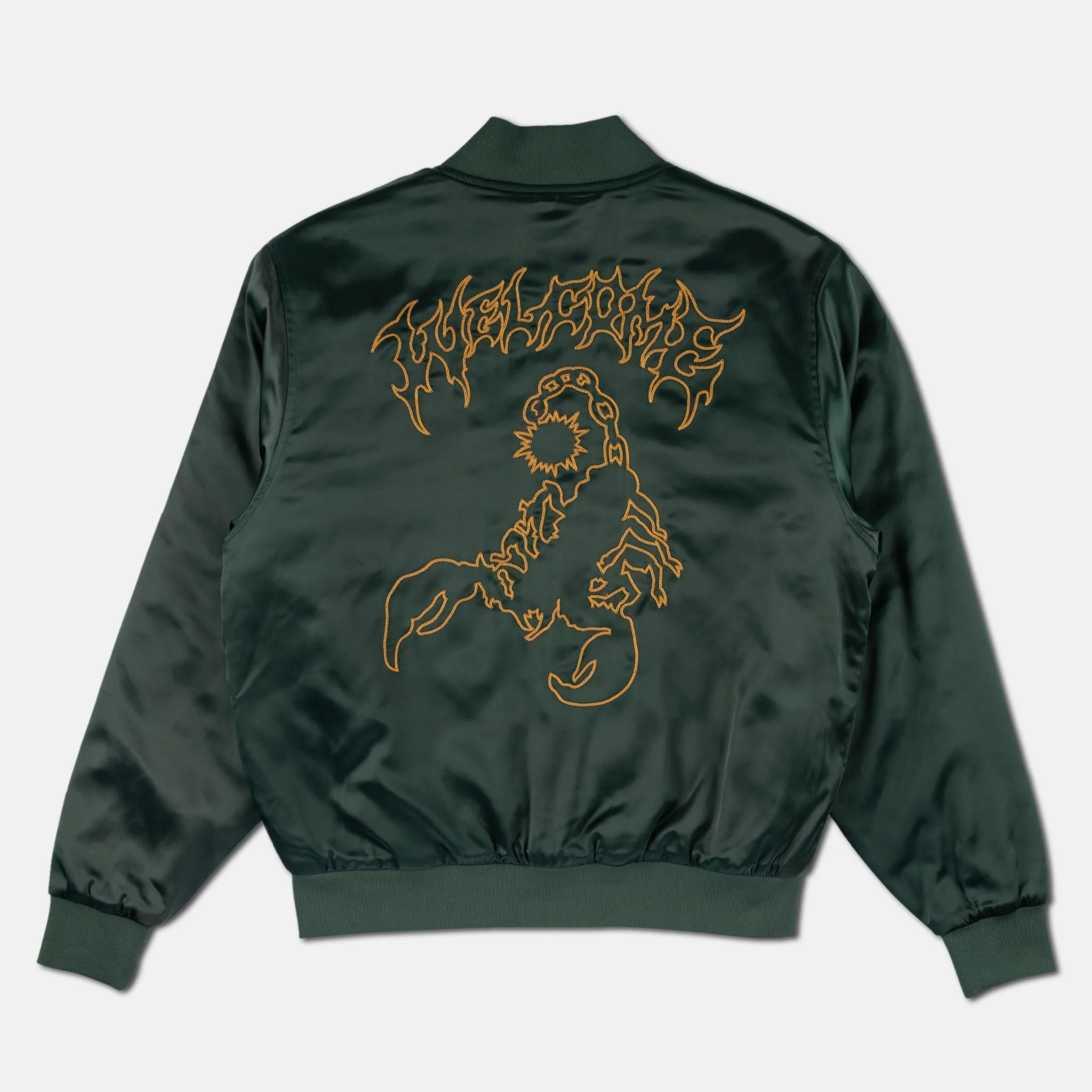 Welcome Skateboards - Venom Satin Bomber Jacket - Pine - Image 3