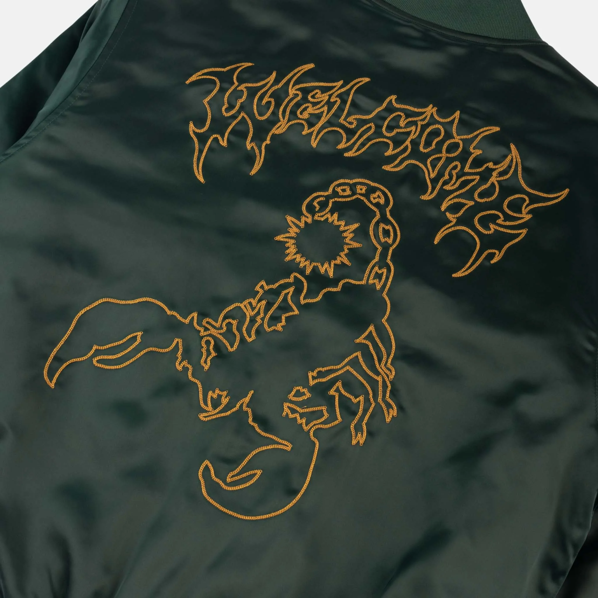 Welcome Skateboards - Venom Satin Bomber Jacket - Pine - Image 4