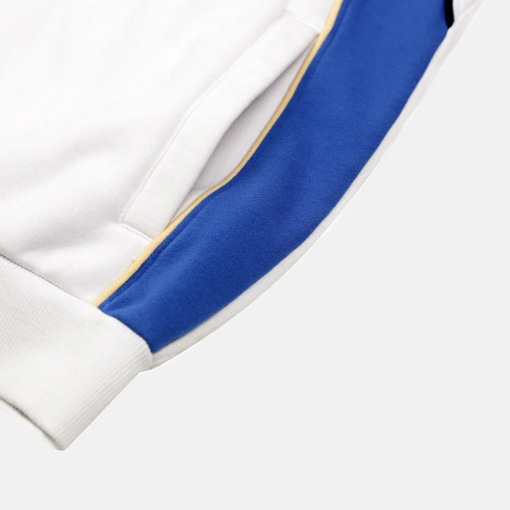 Yardsale - Bay Zip Hooded Sweatshirt - White / Blue - Image 3