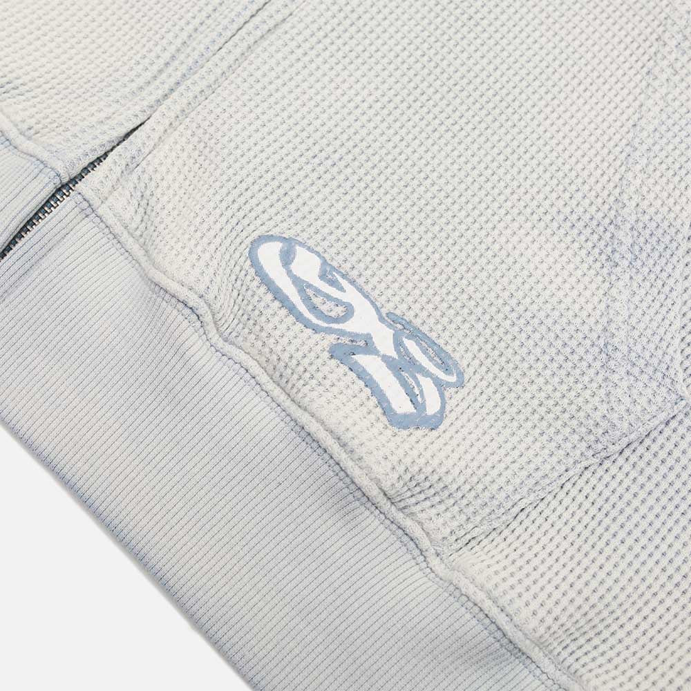 Yardsale - Bleached Waffle Pullover Hooded Sweatshirt - Blue - Image 2