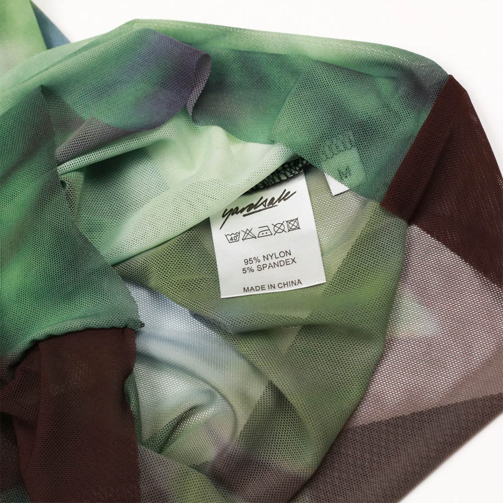 Yardsale - Butterfly Mesh Longsleeve Top  - Green - Image 5