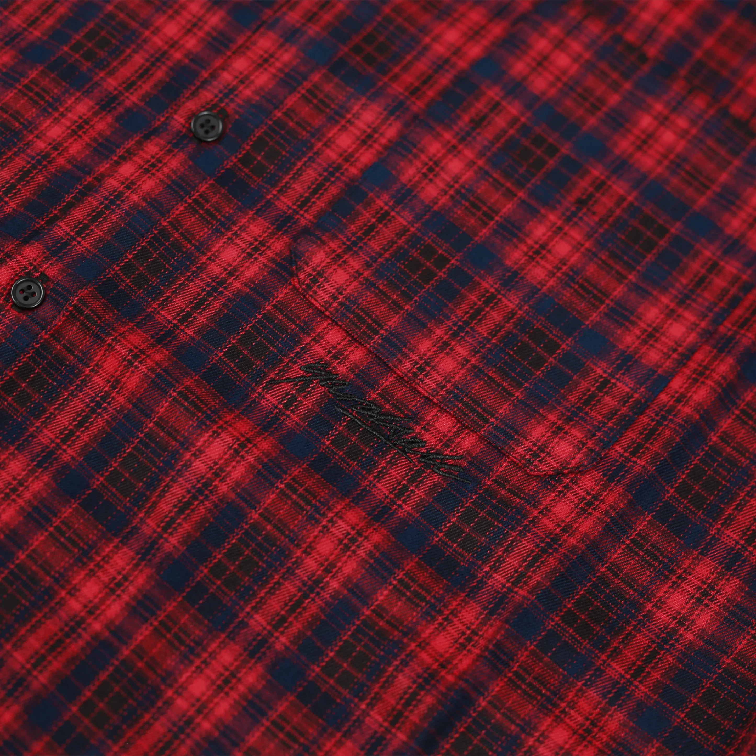 Yardsale - Faded Plaid Shirt - Red - Image 3
