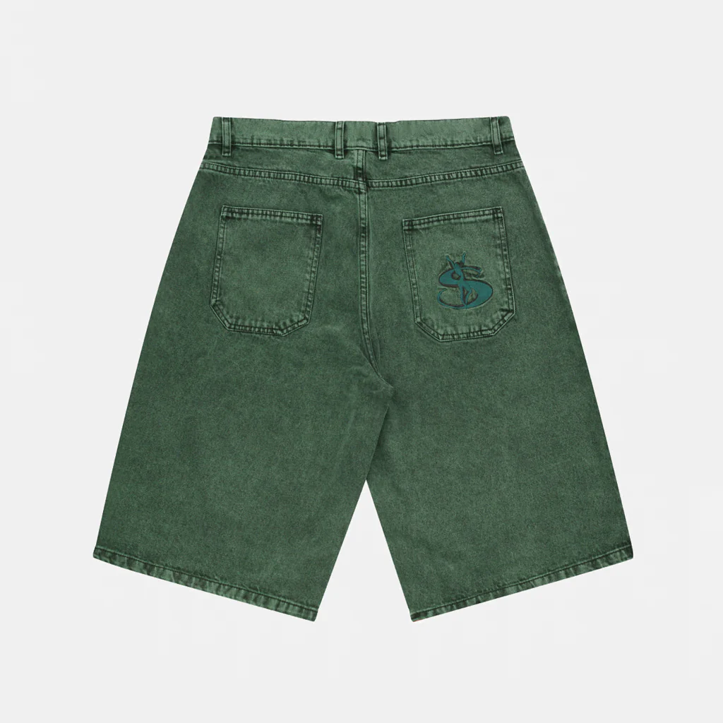 Yardsale - Phantasy Denim Shorts - Overdyed Forest